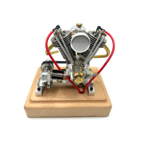 MUSA V-Twin Mini 4 Stroke V2 Gasoline Internal Combustion Engine Model Realistic RTR Version Motorcycle Starter