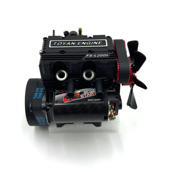 TOYAN Twin Cylinder Four Stroke Air-Cooled Nitro Engine Single Engine Model - FS L200A - Image 3