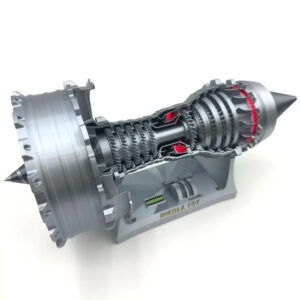 High Quality TR 900 Turbojet Turbofan Engine Model PLA Continuously Variable Transmission Engine Simulation Flame Lighting Effect Toy
