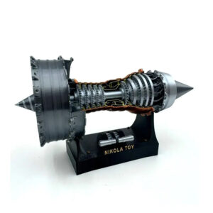 Aviation TR900 Aircraft Turbofan Engine Model PLA Stepless Speed Regulation Turbojet Engine 3D Printed Desktop Toy