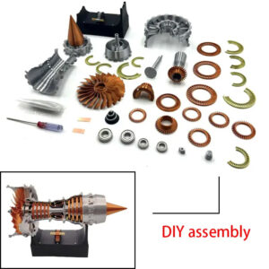 Aviation Turbofan Engine Model DIY Assembly Model 3D Printing Electric Turbofan Engine Set Fun Toy