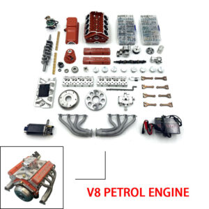 CISON OHV V8 Engine Micro Jet Gasoline Engine 8 Cylinder Internal Combustion Engine Modified Remote Control Car Model Toy