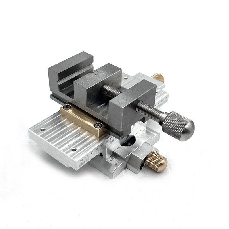 Miniature Cross Table Vise - XY Axis Adjustable Aluminum Alloy Precision Slide