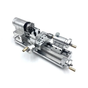 CNC Machined Miniature Lathe Engine Model - Equipped with 24V Power Supply