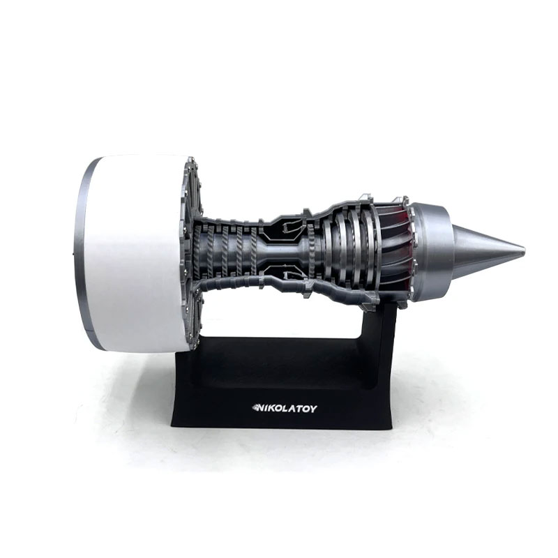 Silent Turbine Fan Engine Model Electric Turbo Fan Engine Desktop Toy Gift - Image 2
