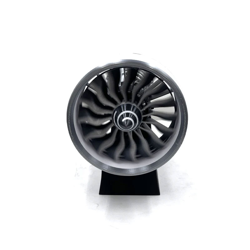Silent Turbine Fan Engine Model Electric Turbo Fan Engine Desktop Toy Gift - Image 3