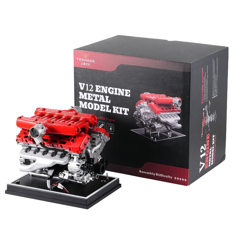 TECHING DM108 Metal V12 DIY Engine Model Kit 800+PCS - Image 5