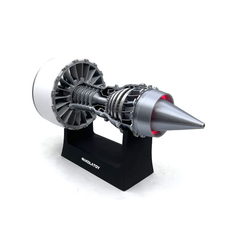 Silent Turbine Fan Engine Model Electric Turbo Fan Engine Desktop Toy Gift - Image 6