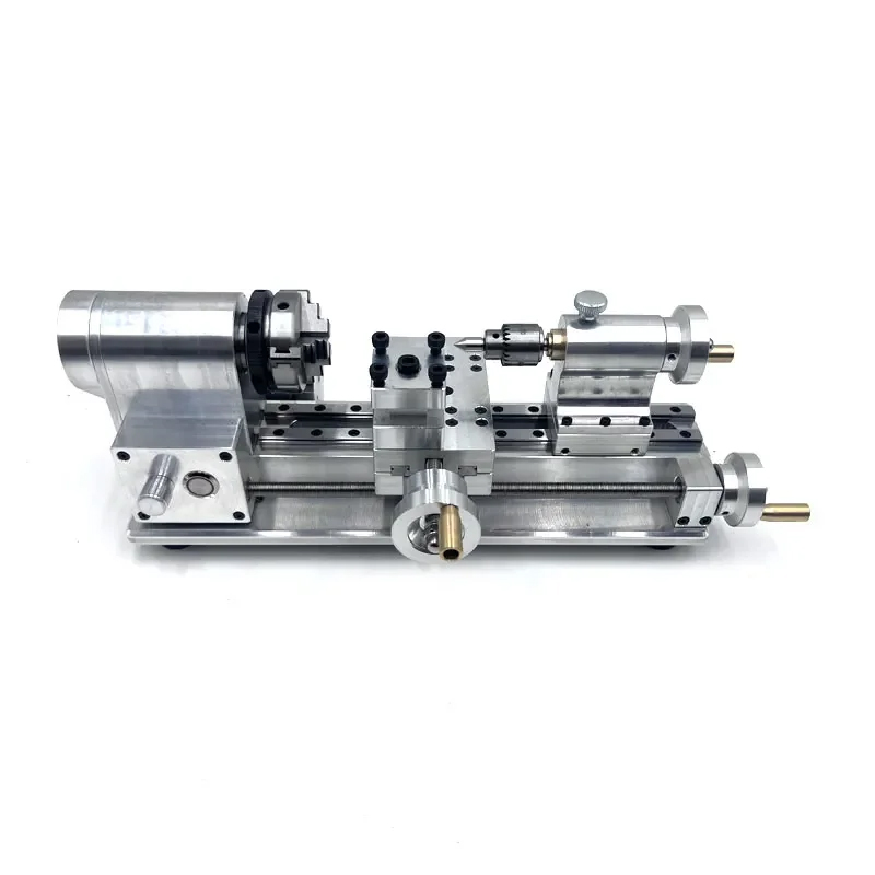 CNC Machined Miniature Lathe Engine Model - Equipped with 24V Power Supply - Image 3