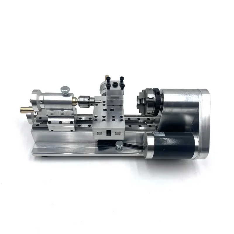 CNC Machined Miniature Lathe Engine Model - Equipped with 24V Power Supply - Image 4