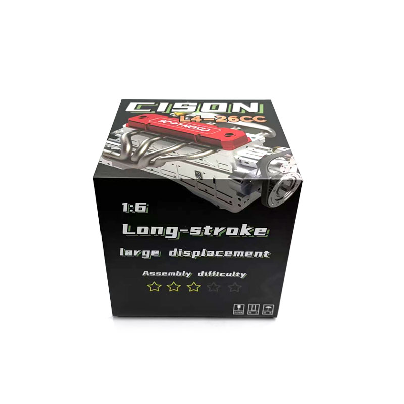 CISON L4-26 Miniature Inline Four Cylinder Engine Model Kit 26CC Metallic Red Engine Assembly Toy - Image 4